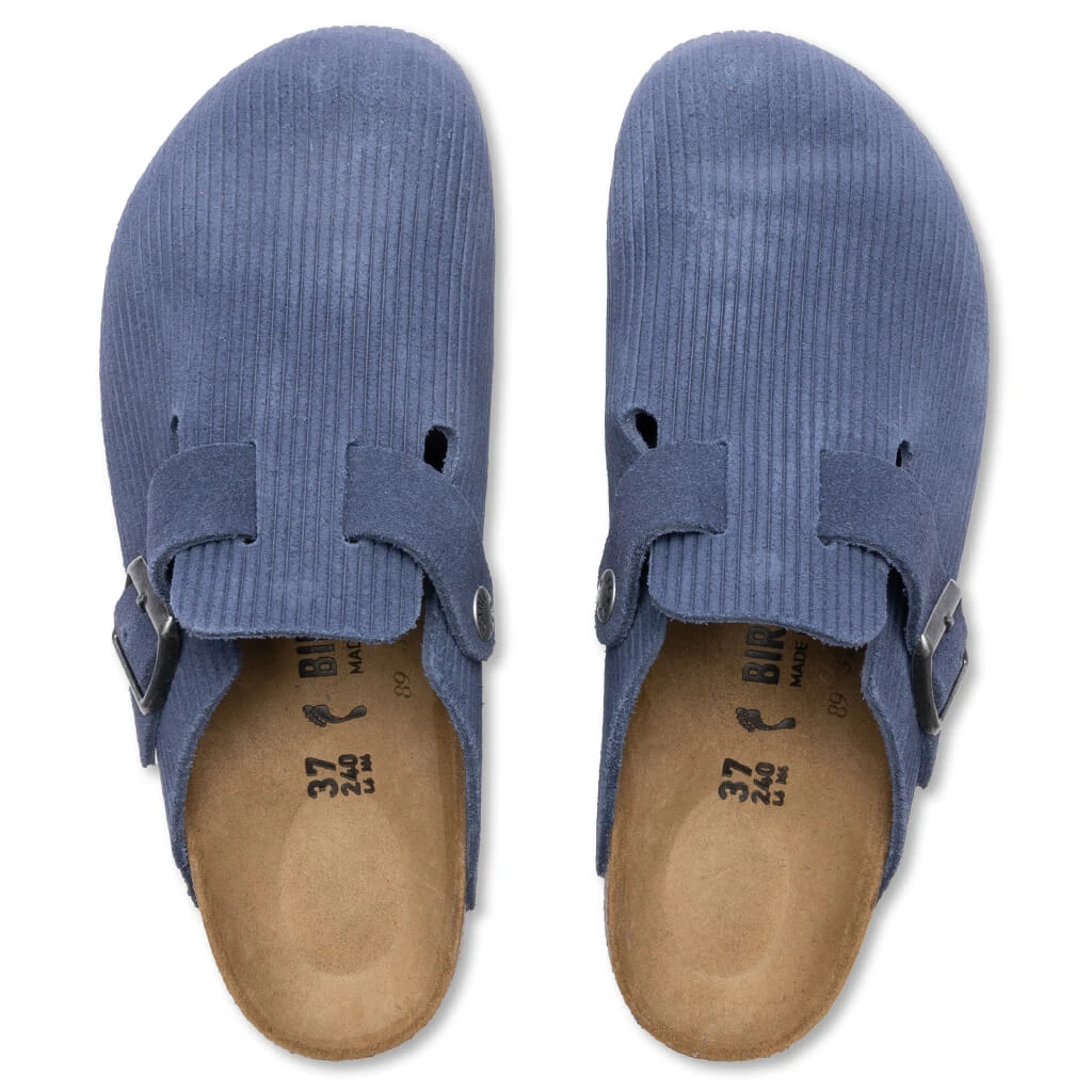 Birkenstock Wide Boston Suede Embossed - Indigo Blue 6 Birkenstock Wide Boston Suede Embossed - Indigo Blue - Image 4