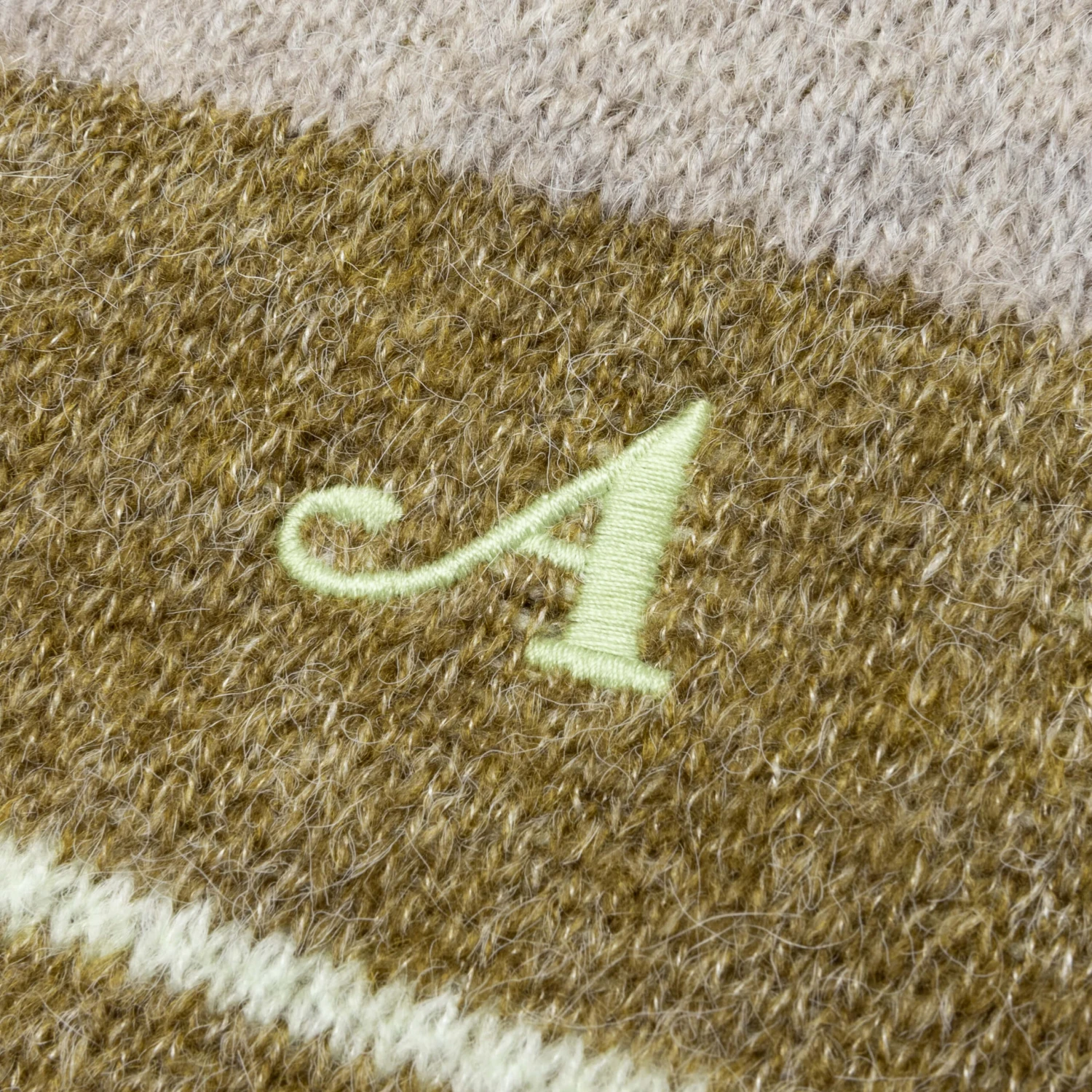 Windowpane Mohair Cardigan - Sage Multi 6 Windowpane Mohair Cardigan - Sage Multi - Image 4