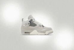 Women's Air Jordan 4 Retro ‘Frozen Moments’ - Light Iron Ore/Sail/Neutral Grey -Fashion Clothing Store Women s Air Jordan 4 Retro Light Iron Ore Sail Neutral Grey AQ9129 001 Feature 08 11 23