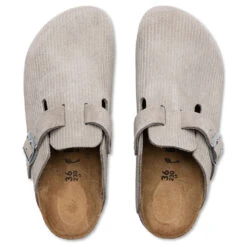 Birkenstock Women's Narrow Boston Suede Embossed - Corduroy Stone Coin -Fashion Clothing Store Women s Narrow Boston Suede Corduroy Stone Coin 1026211 08 06 23 Feature VR 4