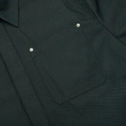 Helmut Lang Wool Gabardine Shirt Jacket - Evergreen -Fashion Clothing Store Yarn Dye Jacket Wool Evergreen N07HM502 F5P 09 25 23 Feature VR 6