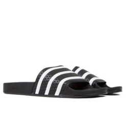 Adidas Originals Adilette Slides - Core Black -Fashion Clothing Store adidas originals adilette slides core black 2