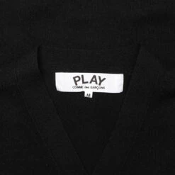 Double Heart Cardigan - Black -Fashion Clothing Store comme des garcons play double heart cardigan black 2