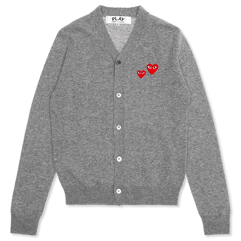 Duo Heart Cardigan - Grey 3 Duo Heart Cardigan - Grey