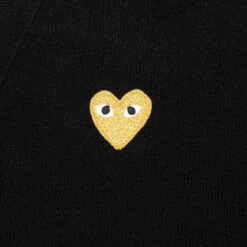 Gold Heart Cardigan - Black 10 Gold Heart Cardigan - Black -Fashion Clothing Store comme des garcons play gold heart cardigan black 3