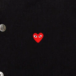 Little Red Heart Cardigan - Black 10 Little Red Heart Cardigan - Black -Fashion Clothing Store comme des garcons play little red heart cardigan black 4