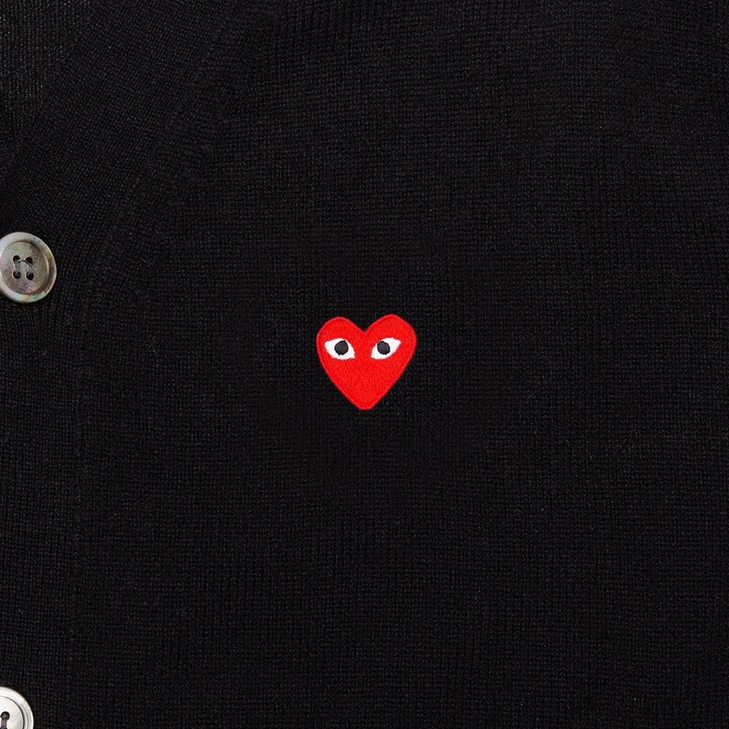 Little Red Heart Cardigan - Black 6 Little Red Heart Cardigan - Black - Image 4