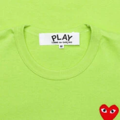 Pastelle Women's Red Emblem T-Shirt - Green -Fashion Clothing Store comme des garcons play pastelle womens red emblem t shirt green 3