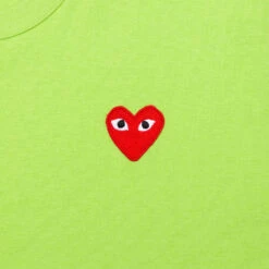 Pastelle Women's Red Emblem T-Shirt - Green -Fashion Clothing Store comme des garcons play pastelle womens red emblem t shirt green 4