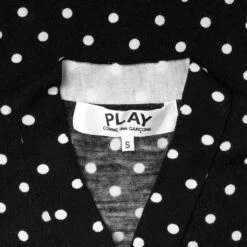 Polka Dot Cardigan Black Heart - Black 8 Polka Dot Cardigan Black Heart - Black -Fashion Clothing Store comme des garcons play polka dot cardigan black heart black 2