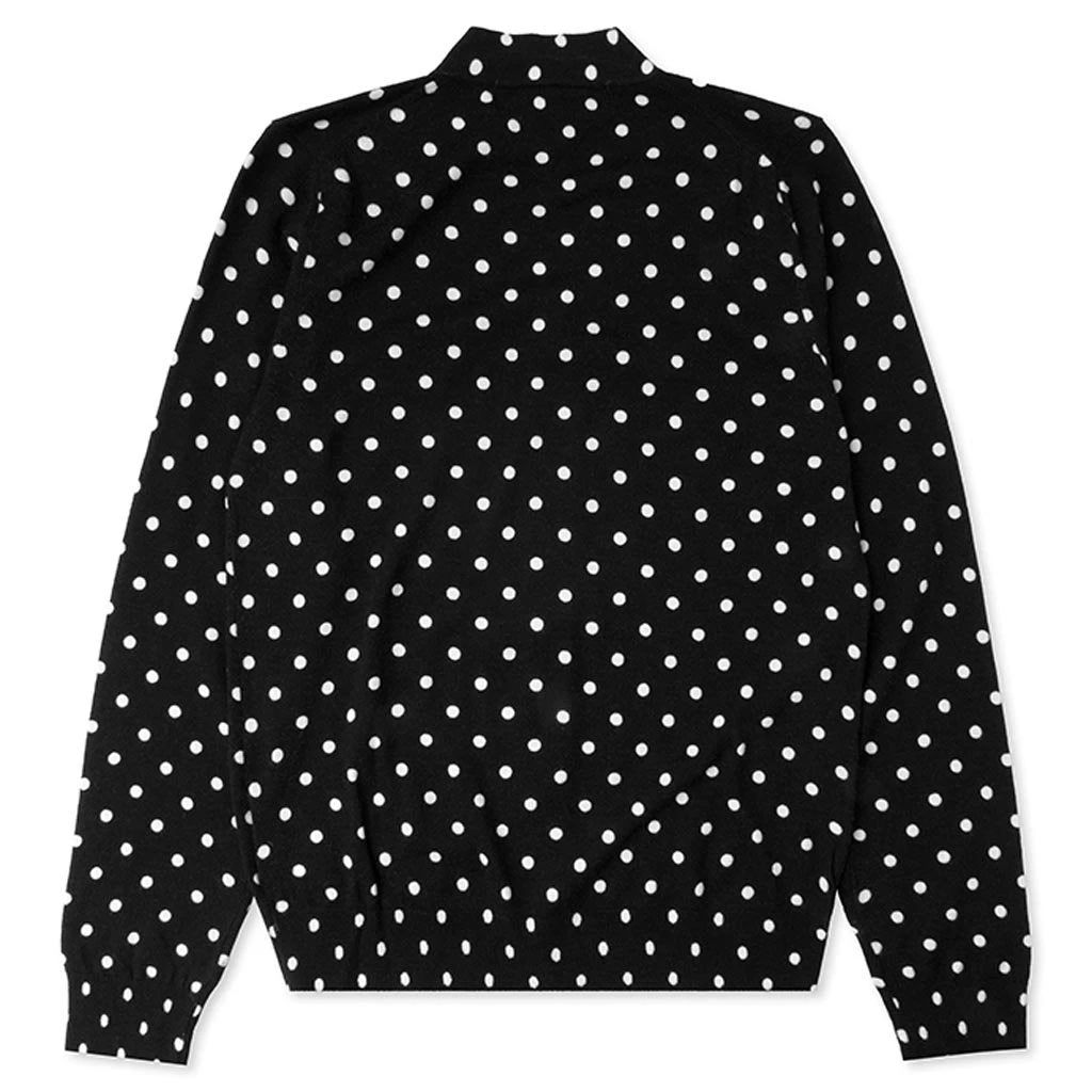 Polka Dot Cardigan Black Heart - Black 4 Polka Dot Cardigan Black Heart - Black - Image 2