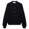 Small Heart Cardigan - Navy -Fashion Clothing Store comme des garcons play small heart cardigan navy