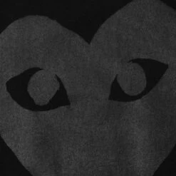 Women's Double Hearts T-Shirt - Black/Black -Fashion Clothing Store comme des garcons play womens double hearts t shirt blackblack 3