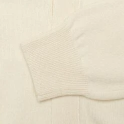 Woven V-Neck Cardigan - Natural 11 Woven V-Neck Cardigan - Natural -Fashion Clothing Store comme des garcons play woven v neck cardigan natural 4