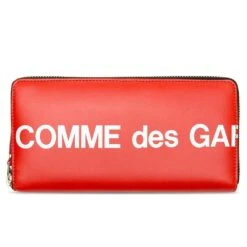 Comme Des Garcons SA0110 Huge Logo Leather Wallet - Red
