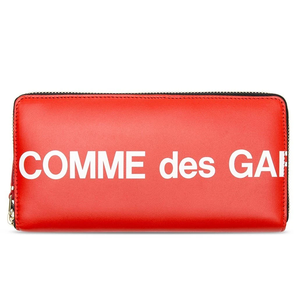 Comme Des Garcons SA0110 Huge Logo Leather Wallet - Red 3 Comme Des Garcons SA0110 Huge Logo Leather Wallet - Red