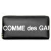 Comme Des Garcons SA0111 Huge Logo Leather Wallet - Black -Fashion Clothing Store comme des garcons sa0111 huge logo leather wallet black sa 0111hl blk os