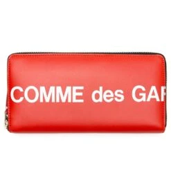 Comme Des Garcons SA0111 Huge Logo Leather Wallet - Red