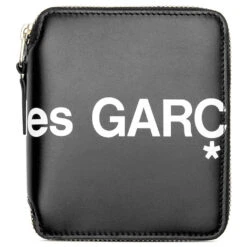 Comme Des Garcons Huge Logo Leather Wallet - Black -Fashion Clothing Store comme des garcons sa2100 huge logo leather wallet black sa 2100hl blk os 3