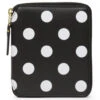 Comme Des Garcons Polka Dots Wallet - Black -Fashion Clothing Store comme des garcons sa2100 polka dot wallet black sa2100pd blk