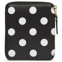 Comme Des Garcons Polka Dots Wallet - Black -Fashion Clothing Store comme des garcons sa2100 polka dot wallet black sa2100pd blk 2