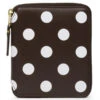 Comme Des Garcons Polka Dots Wallet - Brown -Fashion Clothing Store comme des garcons sa2100 polka dot wallet brown sa2100pd brn