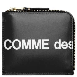 Comme Des Garcons SA3100HL Huge Logo Zip Wallet - Black