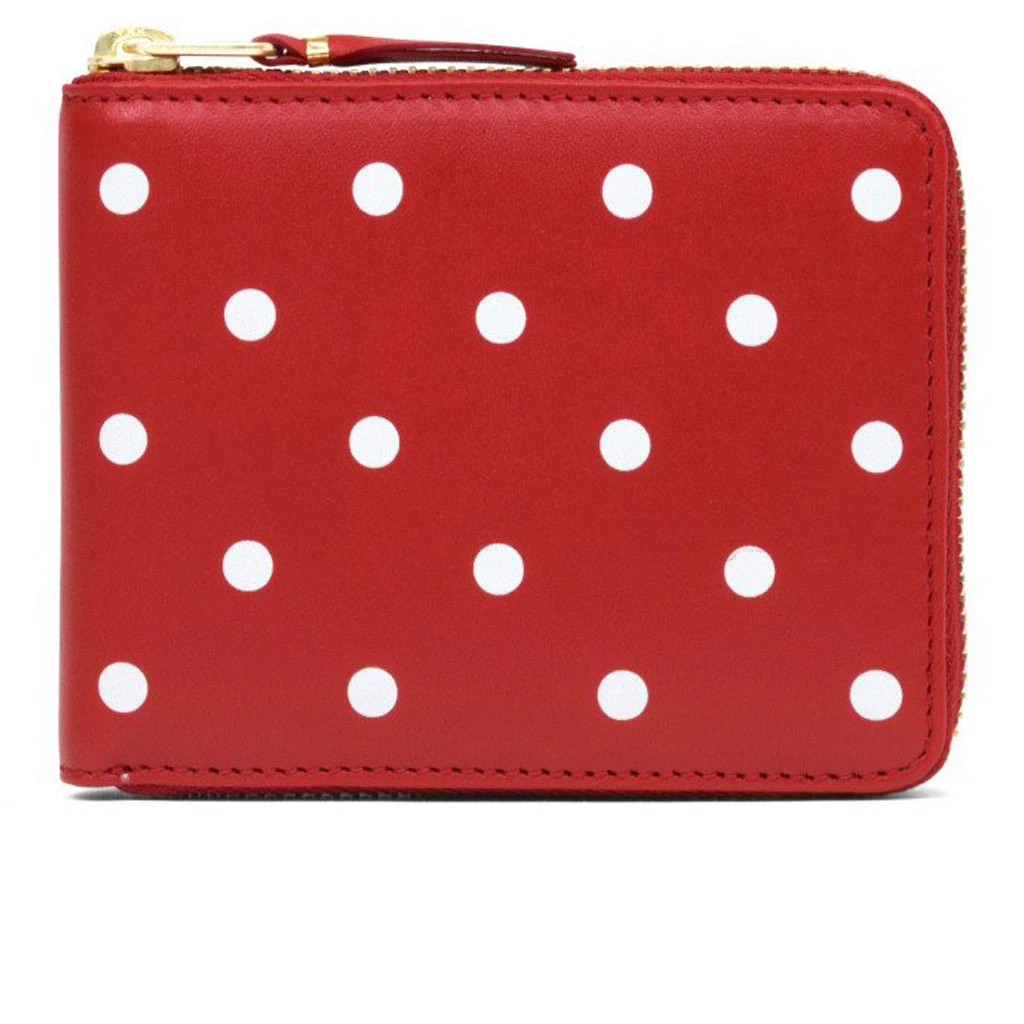 Comme Des Garcons Polka Dots Wallet - Red 3 Comme Des Garcons Polka Dots Wallet - Red