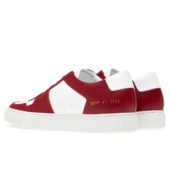 Common Projects Bball Low Duo Tone - White/Red -Fashion Clothing Store common projects bball low duo tone whitered 3