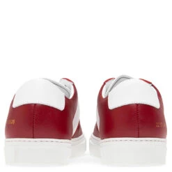 Common Projects Bball Low Duo Tone - White/Red -Fashion Clothing Store common projects bball low duo tone whitered 4