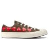Converse X Comme Des Garcons PLAY All Star Chuck '70 Ox "Multi Heart" - Khaki -Fashion Clothing Store converse x comme des garcons play all star chuck 70 ox multi heart khaki
