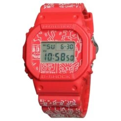 G-Shock X Keith Haring DW5600- Red/White