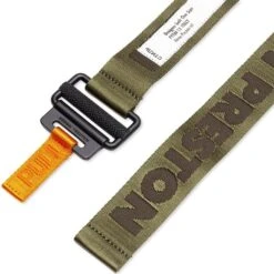 Tape Belt 4CM Classic Buckle - Dark Olive -Fashion Clothing Store heron preston tape belt 4cm classic buckle dark olive hmrb005f20mat0015510 os 2