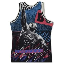 Just Don 'Chicago Bulls' Sublimated Jersey - Pattern Black -Fashion Clothing Store just don chicago bulls sublimated jersey pattern black 5