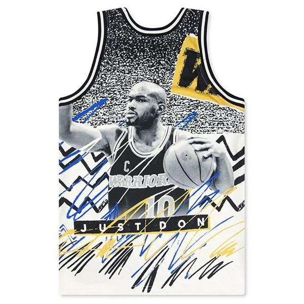 Just Don 'Golden State Warriors' Sublimated Jersey - Pattern Off White 6 Just Don 'Golden State Warriors' Sublimated Jersey - Pattern Off White - Image 4