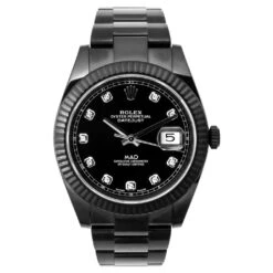 Rolex Datejust 41MM - Black Dial/White Diamonds