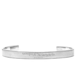 Maison Margiela Flipped Logo Cuff Bracelet - Palladio Burattato