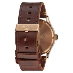 NIXON Sentry Leather - Rose Gold/Gunmetal -Fashion Clothing Store nixon sentry leather rose goldgunmetal a1052001 00 3
