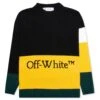 Color Block Off Crewneck - Black/Yellow -Fashion Clothing Store off white co virgil abloh color block off crewneck blackyellow