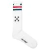 Extra Long Sport Socks - White/Red -Fashion Clothing Store off white co virgil abloh extra long sport socks whitered omra026f20kni0010125 os