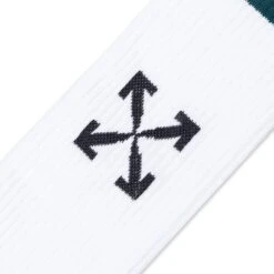 Extra Long Sport Socks - White/Red -Fashion Clothing Store off white co virgil abloh extra long sport socks whitered omra026f20kni0010125 os 2