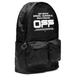 Off Wavy Logo Backpack - Black/White -Fashion Clothing Store off white co virgil abloh off wavy logo backpack blackwhite omnb003r20e480041001 os 2
