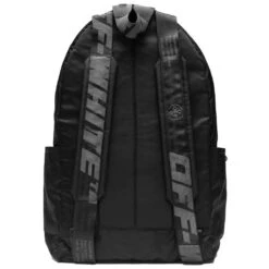 Off Wavy Logo Backpack - Black/White -Fashion Clothing Store off white co virgil abloh off wavy logo backpack blackwhite omnb003r20e480041001 os 4