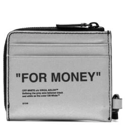 Quote Chain Wallet - Silver/Black -Fashion Clothing Store off white co virgil abloh quote chain wallet silverblack omnc013r20g820389110 os 3