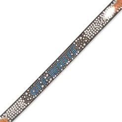 Studs Leather Belt - Black/Silver -Fashion Clothing Store off white co virgil abloh studs leather belt blacksilver 3