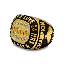 Rhude I Can Make Love 24H A Day Ring - Gold -Fashion Clothing Store rhude i can make love 24h a day ring gold rhu07ms20213 gld os 3