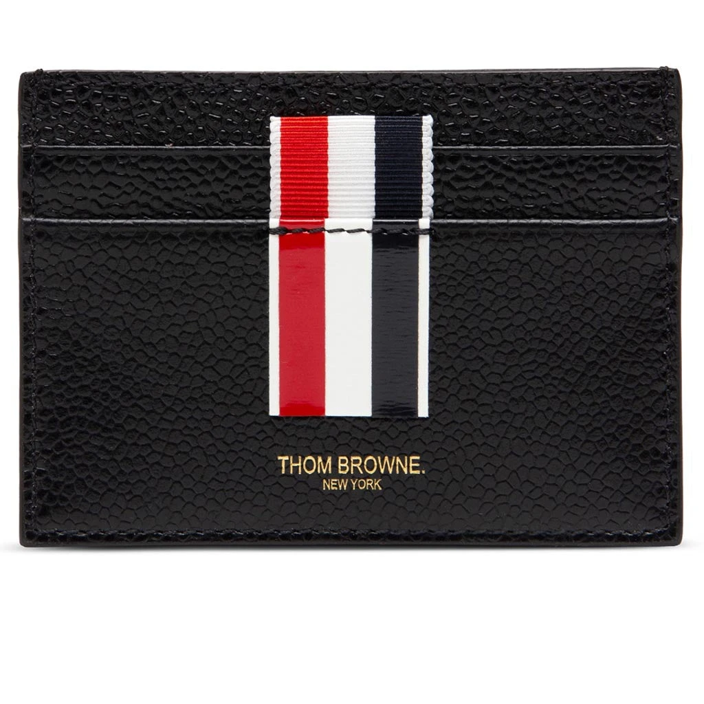 Intarsia Stripe Single Card Holder -Black 3 Intarsia Stripe Single Card Holder -Black