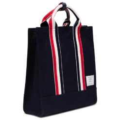 Lined Tote - Navy -Fashion Clothing Store thom browne lined tote navy mag170a 05390 415 os 3