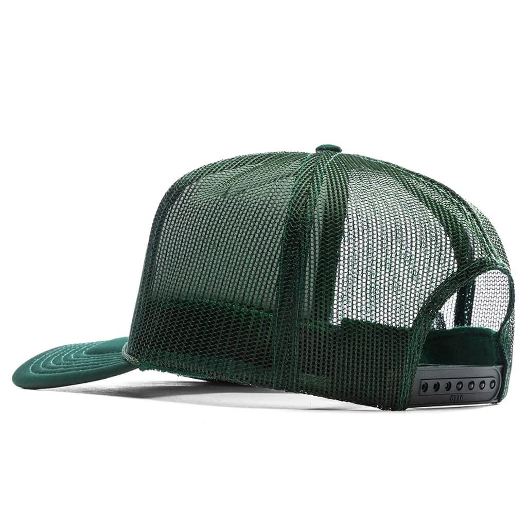 Frew Trucker Hat - Dark Green 6 Frew Trucker Hat - Dark Green - Image 4