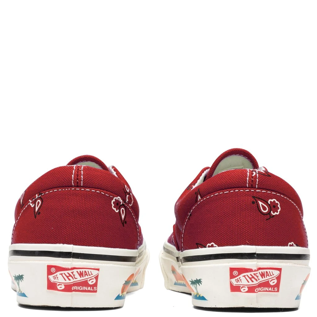 OG Era LX "Paisley" - Pompeian Red/White 6 OG Era LX "Paisley" - Pompeian Red/White - Image 4